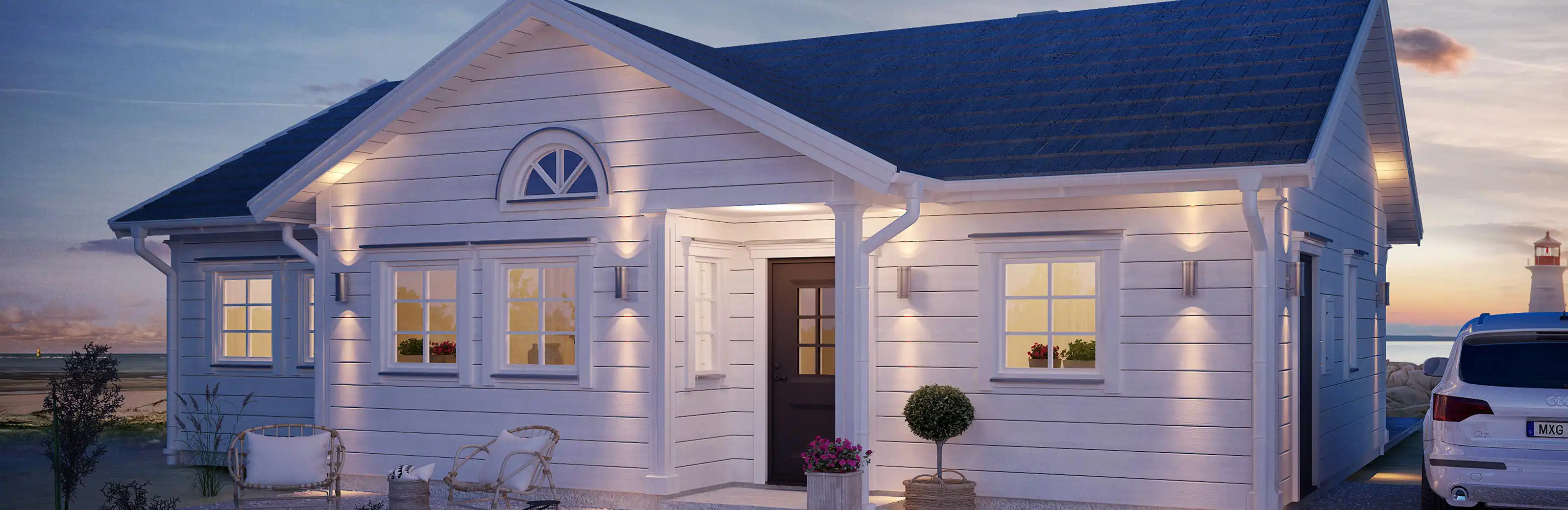 Nyhem &auml;r ett vackert och v&auml;lplanerat 1-planshus som k&auml;nns st&ouml;rre &auml;n sina 100 kvm.